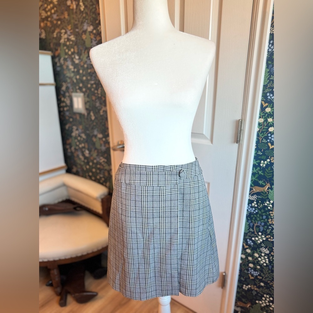 a new day Black and White Plaid Skirt​